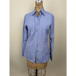 Etro striped fitted button up cotton shirt